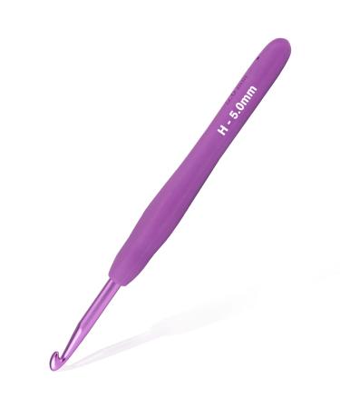 1Pack Size H / 5.0mm Crochet Hook Super Smooth & Ergonomic for Beginner and Advanced (5.0mm-H) 5mm-H
