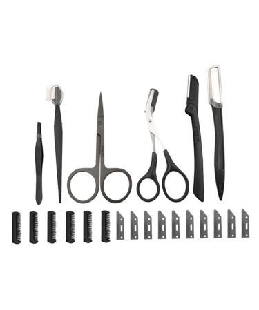 NOLITOY 1 Set Set cosmetic tool tool kit eyebrow trimming beauty products Eyebrow Trimming Tool shave 20 piece set facial trimmer eyebrow scissors face set Scissors suite