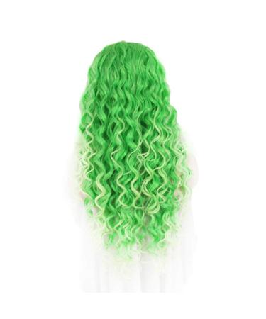 SHIYID Teal Green Long Loose Wave Synthetic Lace Front Wig - Heat Resistant Cosplay Wig for Women - Buy Online on SooperMarket.com