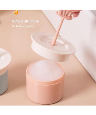Dajidafu Face Cleaning Bubble Foamer Device DIY Press Whip Squeeze Foaming Cup Washable Portable Bathroom Foam Maker Bottle Orange and Pink - Buy Online on SooperMarket.com