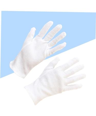 PLAFOPE 12 Pairs Moisturizing Jewelry Inspection Lab Glove Hand Hair Salon The Ove Glove Stretchable Lining Glove Cotton White L1:23X10cm White - Buy Online on SooperMarket.com