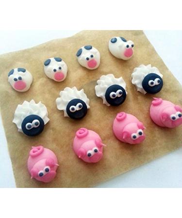 12 Edible Sugar Cake Decorations: Mini Farm Animals