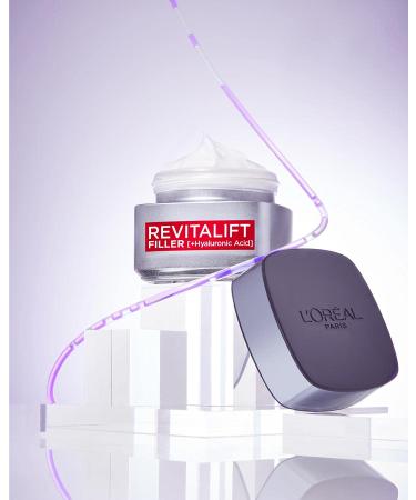 L'Or al Paris Hyaluron Daily Cream - Anti-Aging Face Care with Hyaluronic Acid | Revitalift Filler 50ml - Intense Hydration & Anti-Wrinkle Effect - Buy Online on SooperMarket.com