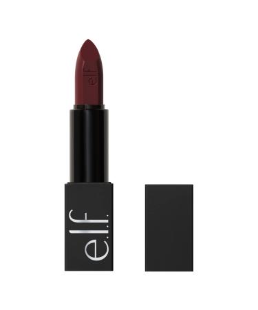 e.l.f. O Face Satin Lipstick  Richly Pigmented  Nourishing & Long-Lasting Creamy Lipstick  Infused With Jojoba  Vegan & Cruelty-Free  Smolder