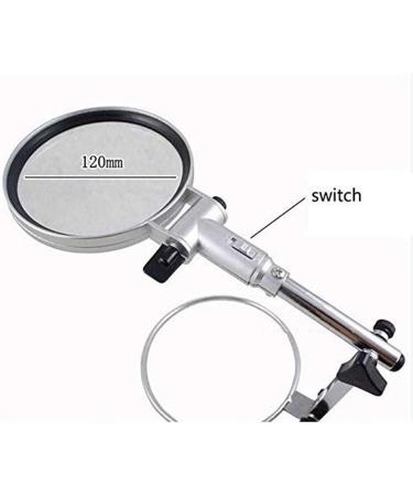 DFHBFG Desktop Magnifying Glass LED Lighted Magnifier Glass 130MM Large Foldable Specifications 310 * 146 * 50mm - Buy Online on SooperMarket.com