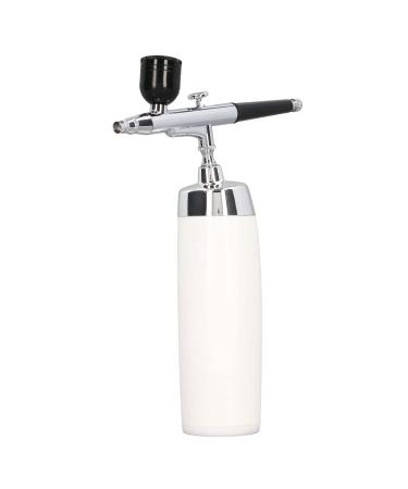 Handheld Airbrush Set Multi Purpose USB Charging Curved Body Cordless Airbrush Kit for Face Painting for Nail Art(White)