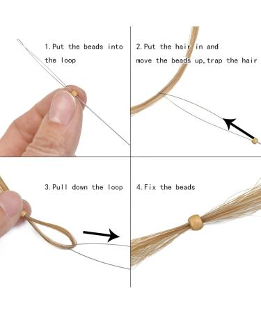 200pcs Dark Blonde Silicone Nano Rings Hair Extension Beads - 3.0mm Micro Rings Links - Buy Online on SooperMarket.com