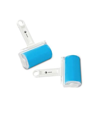 ZatRuiZE 2 Pcs Sticky Removal Roller Hair Lint Roller Reusable Cleaner Portable Washable Lint Roller Working on Couch Pets Clothes Carpets 2 Big Blue