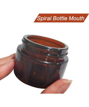 Inheming 6 x 30ml Amber Glass Cream Jars - Empty Cosmetic Containers with Lids for Ointments & Creams - Ideal for International Shipping - Buy Online on SooperMarket.com