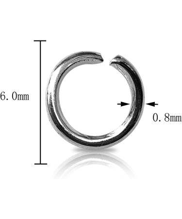 600 Pcs Silver Plated Jump Rings Split Rings - 6mm Jewelry Making Supplies - Buy Online on SooperMarket.com