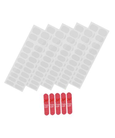 PLAFOPE 10 Sheets Nail Stickers Clear Fingernail Polish Nail Wraps Australia Transparent Nail Strips Gloss Nail Strip Naill Transfer Decals Pedicure Stickers Gel Cuticle Double Sided Tape - Buy Online on SooperMarket.com