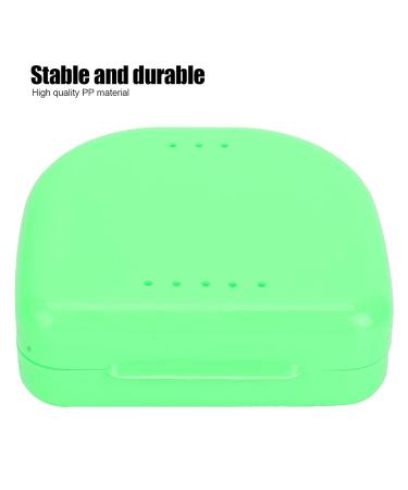 Denture Bathing Box with Ventilation Holes - Green Denture Holder Case for Orthodontic Retainers & Artificial Teeth | International Shipping - Buy Online on SooperMarket.com