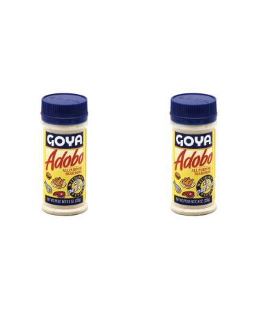 Value Bundle: Goya Seasoning Adobo Without Pepper Shaker Jar - All Purpose Spices and Seasonings - Pack of 2