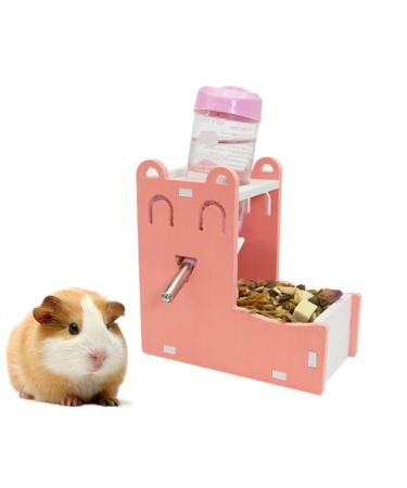xihan123 Hamster Bowl Plastic Rabbit Food Bowls Durable Resuable Rabbit Hay Feeder For Allow To Keep The Cage Area Clean Help Reduce Hay Waste set-pink