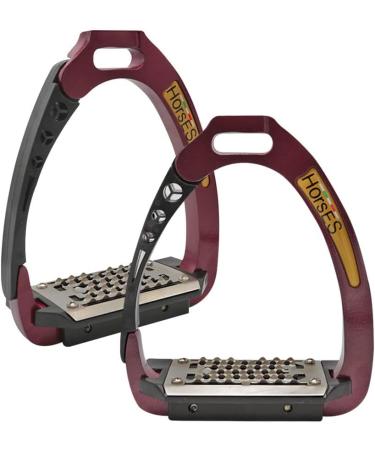 Buy Modern Bordeaux/Black Horse Safety Stirrups | Ultimate Comfort & Security for Riders - International Shipping - Buy Online on SooperMarket.com