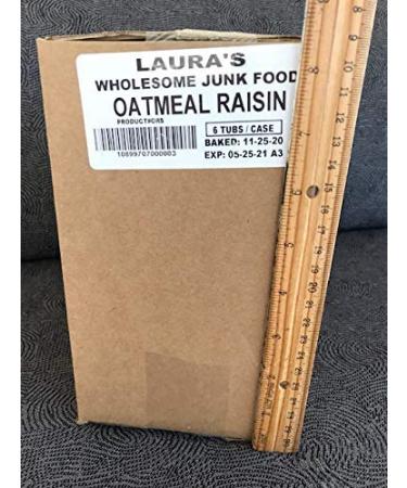 Laura's Wholesome Junk Food Oatmeal Raisin Cookies - 7oz Pack of 6 | Healthy Snack Option - Buy Online on SooperMarket.com