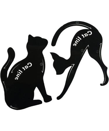 KALLORY Stencils 2pcs Eyeshadow Stencil Eye Stencil Eyeliner Stencil Mold The Cat Eye Makeup Set - Buy Online on SooperMarket.com