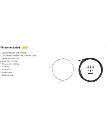 Jagwire Universal 1x Pro Shift Kit for Road, MTB, and Gravel Bikes | SRAM & Shimano Compatible | Polished Stainless Cables | 10 Color Options - Black - Buy Online on SooperMarket.com