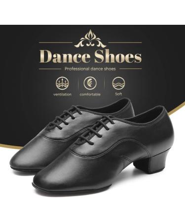 JUODVMP Men's Black Dance Shoes - Modern Latin Jazz Salsa Tango & Ballroom - Buy Online on SooperMarket.com