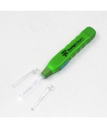 FOMIYES LED Ear Wax Removal Tools - Stainless Steel Ear Cleaner Spoon with Syringe for Ear Care - Portable Ear Wax Cleansing Kit - Random Color - Buy Online on SooperMarket.com