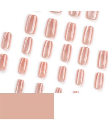 Ruarby Detachable False Nails Full Cover False Nails Medium Short False Nails Cat Eye Press on Nails Stick on Nails for Women JP3092 - Buy Online on SooperMarket.com