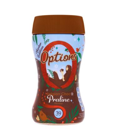 Options Hot Chocolate Winter Edition - Belgian Chocolate & Praline Flavour Hot Chocolate - Limited Edition Christmas Flavour - Perfect Low Calorie Festive Treat - 220g Jar