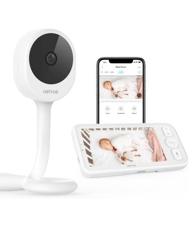 Peekababy Smart Baby Monitor with Camera and Audio | 5'' LCD Screen | Cry Detection | Sleep Analysis | 2-Way Talk | Clear Night Vision | Gift for Baby Shower - White - Buy Online on SooperMarket.com