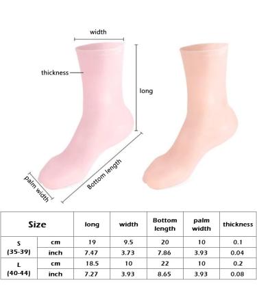 Organic Reusable Spa Socks Size S | Soft Gel Moisturizing Foot Care | Washable Silicone Masks for Smooth Feet (35-39) - Buy Online on SooperMarket.com