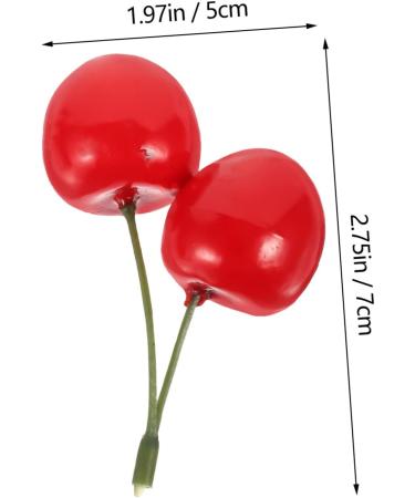ABOOFAN 20 Pcs Artificial Cherry Artificial Foods Photo Props Fake Cherry Model Display Fruit Models Realistic Fruits Cherry Play Kitchen Fruit Toy Child Plastic Top Hat Kitchen Cabinet - Buy Online on SooperMarket.com