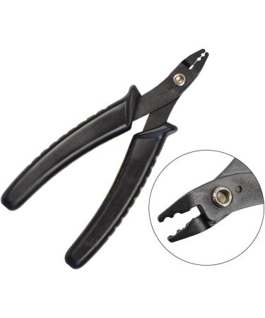 Professional Hair Pliers Crimping Plier for Beading Micro Nano Ring Hair Extensions Opener and Removal Tool (Black 2-Hole) - Buy Online on SooperMarket.com