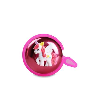 MINI-FACTORY Bike Bell for Girls, Bicycle Handlebar Cute Pink Unicorn Pattern Bike Safe Cycling Ring Horn - 3D Unicorn