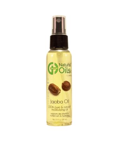 2 Fl Oz Jojoba 100% Pure Cold Pressed Unrefined w/Black Spray Cap - Revitalizes Hair and Gives Skin a Radiant and Youthful Look Great for Lips Cuticles Stretch Marks Beard Leaving You Vibrant.