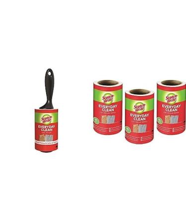 Scotch-Brite Foot roller + replacement foot roll a total of 224 sheets Everyday clean lint roll for clothing and furniture against lint or animal hair scooter is reusable