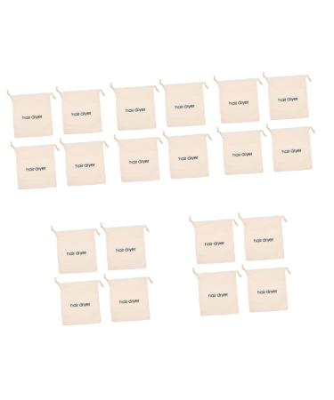 Baluue 20 Pcs Hair Dryer Storage Bag Canvas Shopping Bags Canvas Cosmetic Bag Cosmetics Bag Fabric Beige