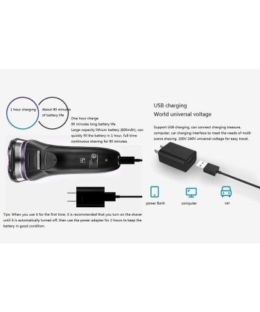 GeRRiT Electric Razor | Rechargeable Waterproof Shaver for Men | Wet & Dry Rotary Electric Shaving with Pop-up Trimmer & LED Display - Buy Online on SooperMarket.com