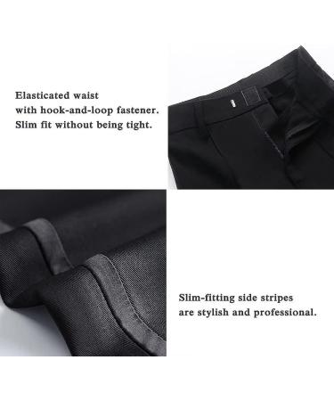 Libaobaoyo Boys Black Dance Pants - Elastic Waist Professional Latin Ballroom Jazz Costume for Kids (Size 24) - Buy Online on SooperMarket.com