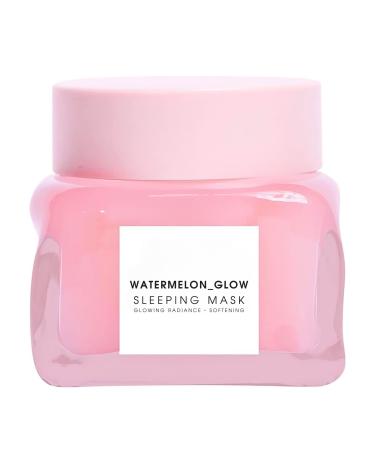 Watermelon Pink Glow Sleeping Mask Watermelon Overnight Face Masks Skincare Anti-Aging Hydrating Facial Mask with AHA Hyaluronic Acid Niacinamide for Smooth Glowing Even Toned Skin Care 50ml