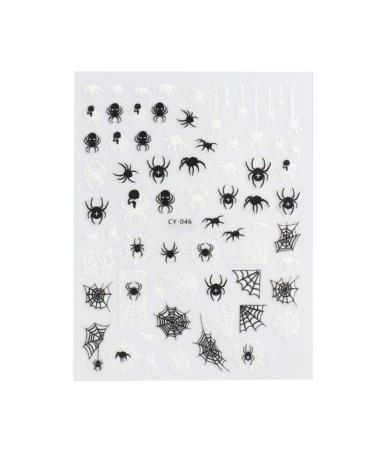 Nail ornamentHalloween Nail Sticker Adhesive 3D Luminous Little Monster Nail Art Accessories for Women Style1