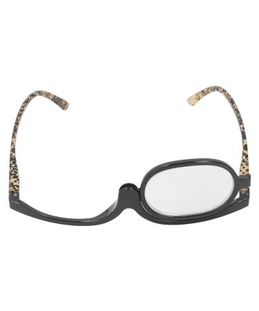 Enlargement make-up glasses 2.50 cosmetic glasses with foldable lens rotating make-up reading glasses with case glasses to apply make-up