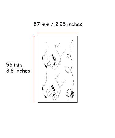 Esland Realistic Best Friends Temporary Tattoos - Matching Bestie Tattoo Stickers for Women, Girls, Couples, and Family - Buy Online on SooperMarket.com