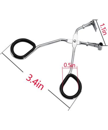 Dajidafu 2 Pieces Eyelash Curlers Stainless Steel Portable Lash Curler Cosmetic Tool with Silicone Pads for Women Adults - Buy Online on SooperMarket.com