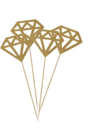ibasenice Wedding D cor 300 Pcs Diamond Cake Topper Happy Birthday Topper Cake Picks Gold Diamond Topper Capacillos Para Cupcake Decor Cupcakes Diamond Cupcake Topper Paper Cup Wedding - Buy Online on SooperMarket.com