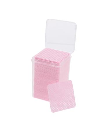 PLAFOPE 2 Boxes Nail Wipes Gel Nail Polish Cleaning Wipes Travel Wipes Nail Polish Remover Wipes Professional Nail Polish Remover Nail Remover Pads Glue Wipes Lash Extensions Cotton 4.80X4.80X0.10CM Pink