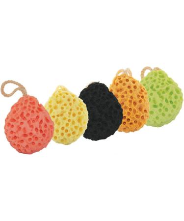 NOLITOY 9 Pcs Natural Exfoliating Bath Sponge Set | Honeycomb Shower Sponges & Face Brushes for Kids | International Shipping - Buy Online on SooperMarket.com