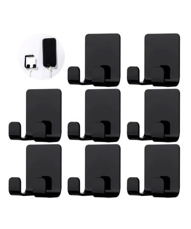MorechiOce 8 pieces of razor holder hook razor holder shower without drilling wall waterproof adhesive hooks storage hook plug hooks for plug key cell phone stand black