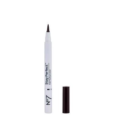 No7 Stay Precise Felt Tip Eye Liner - Brown | Precision Tip Liquid Eyeliner for Cat Eye Look - Long Lasting & Easy to Use (1.6g) - Buy Online on SooperMarket.com