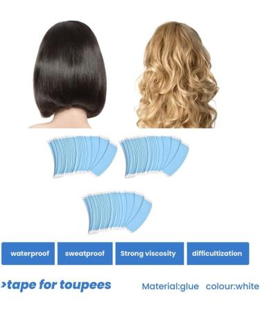 Fivetwofive 108Pc/Lot Fixed Hair Double Tape Wig Adhesive Extended Hair Strip Waterproof for Toupee Lace Wig Film with Slitting Line Easy to Use Fine Workmanship - Buy Online on SooperMarket.com