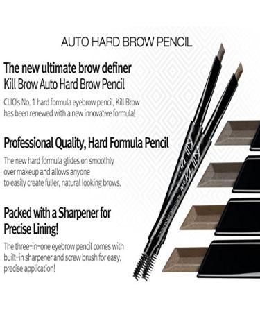 â€œClio Kill Brow Auto Hard Pencil 02 Light Brown - 0.01 oz | Long-lasting Eyebrow Definerâ€‌ - Buy Online on SooperMarket.com