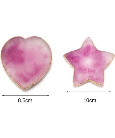 Bodhi2000 Heart-Shaped Nail Art Palette | Color Mixing & Gel Polish Holder | Purple Star Violet for Manicure & Salon Use - Buy Online on SooperMarket.com
