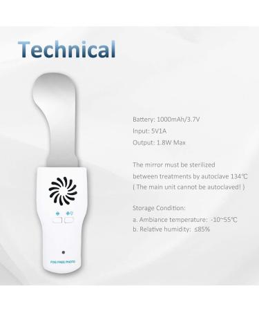 TOKILO Dental Mirror Handle with LED Light - Anti-Fog Teeth Oral Cavity Tool | 4pcs Mirrors for Precise Oral Care - Buy Online on SooperMarket.com